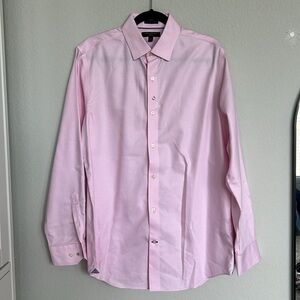 Banana Republic Cotton Stretch Camden Fit No-Iron Button Down Mens Pink Shirt